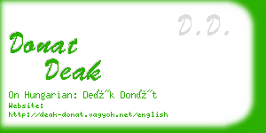 donat deak business card